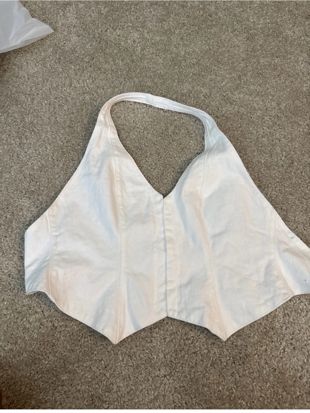 White Fox Boutique White Halter Corset Crop Top